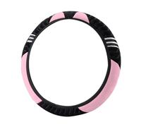 JNNJ Winter Steering Wheel Cover, Car Steering Wheel Cover, Auto Steering Wheel Fluffy Protector, Universal Anti-Slip Fashion Plush Protector, Soft Furry, Automotive Autumn Winter Warm(Pink)