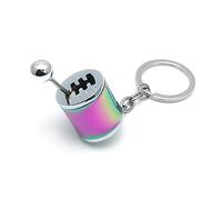 JNNJ Zinc Alloy Cars Shifter Gear Model Keychain, 6 Speed Shifter Keyring Gadgets, Creative Auto Key Rings, Auto Shift Lever Manual Transmission Gearbox Pendant Accessories(Coloure)
