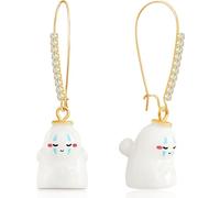 JNONL Handmade Sparkly Crystal Ghost Dangle Drop Earrings Unique Love Heart Star Resin Cherub Ghost Leverback Earrings For Women, L, Resin, No Gemstone