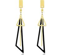 JNONL Simple Vintage 70s 80s Gold Painting Triangle Bar Dangle Drop Earrings Rhombus Rectangle Geometry Stud Earrings for Women, M, Metal, No Gemstone