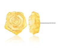 JNONL Unique Sparkly Resin 3D Rose Flower Dangle Drop Earrings Minimalist Chic Colorful Camellia Flower Stud Earrings For Women, M, Resin, No Gemstone