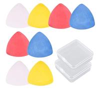 JNOUCS Tailors Chalk, 8 Pcs Sewing Chalk, Triangle Chalks, Fabric Marking Chalks, Professional Tailors Colorful Pens for Fabric Marking, Comes with 2pcs Storage Boxes(Color Random)