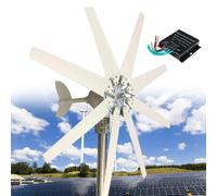 JNPGVTCD 12000W Wind turbines,12V 24V 48V mill with 8 Blade, Solar Hybrid Controller,Medium Windmill Household Small,48V