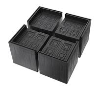 JNPGVTCD 4pcs Stackable Square Bed Risers Heightening Pads for Floor Chairs Home Elevator Sofa Rubber Furniture Foot Mat Household