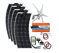JNPGVTCD 800W solar wind Kit: 400W + 4x100W Solar Panel Hybrid Controller Peak 2000W