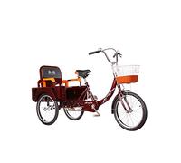 JNPGVTCD Adult Tricycle Comfort Bicycles 20Inch Three Wheel Cruiser Outdoor Sports 3 with Large Basket for Seniors Women Men. Cycling Pedalling