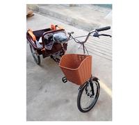 JNPGVTCD Adult Tricycle with Basket Seat and Handbrake, Sturdy 3-Wheeled for Parent-Child Activities, Shopping, Leisure Outings