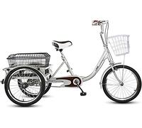 JNPGVTCD Adults Tricycle 3 Wheel Cruiser Trike, for with Basket, Adult Seniors Cargo, Three-Wheeled Bicycles Women Men