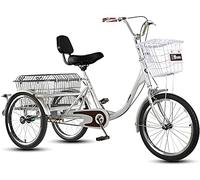 JNPGVTCD Adults Tricycle 3 Wheel Cruiser Trike, for with Basket, Adult Seniors Cargo, Three-Wheeled Bicycles Women Men