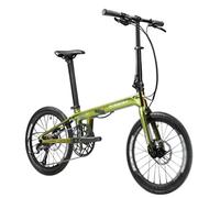 JNPGVTCD Carbon Folding 20 inch Bicycle Fiber Frame Mini City Light weight Foldable 9 Gears/Speeds(Green)