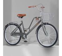JNPGVTCD Comfort Cruiser for Adults with Cup Holder, Steel Rear Rack, Hidden Brake Line, Adjustable Seat, Single Speed, Front and Brakes - Ideal City Beach Rides