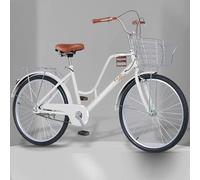 JNPGVTCD Comfort Cruiser for Adults with Cup Holder, Steel Rear Rack, Hidden Brake Line, Adjustable Seat, Single Speed, Front and Brakes - Ideal City Beach Rides