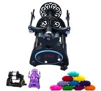 JNPGVTCD Electric gauze rotor kit home rotating wheel yarn, with numbers display, foot switch, 3 wire shafts, small yarn rolling machines, forward and reverse