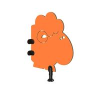JNPGVTCD Floor-Mounted partition, Cartoon Screen Toilet Partition, Kindergarten Baffle, Color Kids Divider, for Shopping Malls/Public Places(Orange,60x60cm 1pcs)
