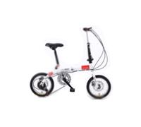 JNPGVTCD Foldable Bicycle Students Variable Speed Disc Brake Cycling 14Inch Men Women Portable High Carbon Steel