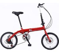 JNPGVTCD Folding Bicycle - Carbon Steel Frame, Variable Speed, Super Lightweight Design Ideal for Adults and Students, 14/16 Inch A Model