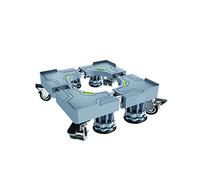JNPGVTCD Fridge Trolley Wheels Base Stand Double Tubes Appliance Rollers Heavy Duty Stent Multi-Functional Dryer to Move Furniture and Appliances 44-68cm Telescop