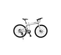 JNPGVTCD JNPGVTCDs 26 Inch 27-speed Brake Disc Folding Road Ultra-Light Aluminum Alloy Flat-Handle Variable Speed Adult Male And Female(White)