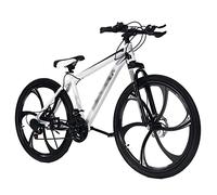 JNPGVTCD JNPGVTCDs Mountain Bicycle Speed Damping Fork Fat Snow Road Aluminum Alloy Wheels Cycling Mechanical Dual Disks Braker(White)