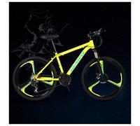 JNPGVTCD Mountain 26 Inch Wheels, 27 Speed High Carbon Steel Frame Trail Bicycle with Suspension Multiple Colors Double Disc Brake, Lightweight, 12 Constellations for Men Women Adu