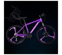 JNPGVTCD Mountain 26 Inch Wheels, 27 Speed High Carbon Steel Frame Trail Bicycle with Suspension Multiple Colors Double Disc Brake, Lightweight, 12 Constellations for Men Women Adu