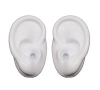 JNPGVTCD Soft Silicone Simulation Human Ear Model - 1 Pair Practice Body Parts Piercing Mannequin for Practicing Suture, Jewelry Display Teaching Tool