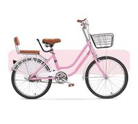JNPGVTCD Women's City Commuter, Lightweight Low Step-Through Frame with Rear Cargo Rack and Comfortable Sponge Cushion, Ideal for Urban Riding Errands