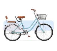 JNPGVTCD Women's City Commuter, Lightweight Low Step-Through Frame with Rear Cargo Rack and Comfortable Sponge Cushion, Ideal for Urban Riding Errands