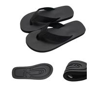 JNRCE Creative Flip Flops - Funny Beach Sandals with Hidden Design - Quick-Dry Slides for Men - Novelty Gag Gift, Black, 9.5-10 Wide Women/8.5-9 Wide Men
