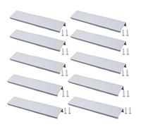 JNRFTY 10Pcs Mount Finger Edge Pull,Hidden Drawer Pulls,Aluminum Hidden Handle Concealed Tab Pulls for Home Kitchen Door Drawer Cabinet (Sliver,300mm Total Length)