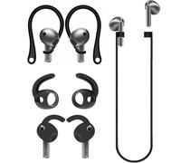 JNSA Anti-Slip Anti-Lose Set Compatible with Galaxy Buds3,Galaxy Buds3 Strap + Galaxy Buds3 Ear Hook 2 Sets (3in1),Black