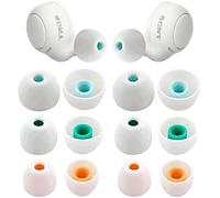 JNSA Ear Tips Replacement for Sony Earbuds MDR XBA WI WF Series Silicone Earbuds Eartips Compatible with Sony in-Ear Earphone WF-1000XM4 WF-SP800N WF-1000XM3 WI-XB400 C310 C200, S/M/L 6 Pairs White