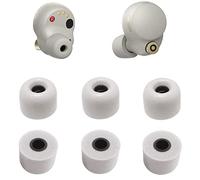 JNSA Memory Foam Ear Pads Replacement for WF 1000XM4 Silver 1000XM3, Noise Cancelling Foam Earpads, Ear Plugs, Earplugs, Size M, 3