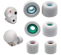 JNSA Replacement Earbud Tips Memory Foam Ear Tips Noise Isolation Foam Eartips Compatible with Sony WF-1000XM4 WF-1000XM3 Earbud Headphones, [Fit in Case],3 Pairs,Silver (FoamXM4S3P)