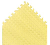 JNTFNE 12 Pieces Interlocking Carpet Tiles Thickened Foam Mat with Border Protective Flooring Soft Area Rugs for Home Playroom, 30cm X 30cm/12" X 12"(Color:Yellow)
