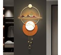 JNTFNE 3D Large Metal Wall Art Decor，Battery operated Handmade Modern Luxury Hanging，for Dinning Room Bedroom Entryway Office(100 * 55cm-Light)