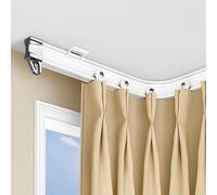 JNTFNE Curtain Track System, Heavy-Duty Ceiling Installation for Room Dividers and Shower Curtains, Bendable Top-Mounted Design,