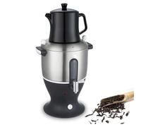 JNTFNE Electric Turkish Tea Maker 6L Stainless Steel Double Pot Kettle Infuser, 1500W with Keep Warm Function - Ideal for Russian and enthusiasts