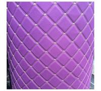 JNTFNE Faux Leather Fabric Leatherette Premium Soft Feel Material Vinyl Cloth Upholstery Width 160cm, Quilted Diamond Stitch Padded Cushion Linen Wadding for DIY Sewings(Purple,1.6x3m)