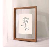 JNTFNE Leaf Specimen Photo Frame,Double Sided Transparent Photo Frame,Wooden Double Sided Photo Frame,Wear Resistant,Dust Proof,Suitable For Bedroom Office Postcards Specimens Display