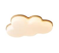 JNTFNE LED Dimmable Flush Mount Ceiling Light Fixture with Remote Control | Modern Bedroom Living Room Dining Kitchen Island Lighting Solid Wood Cloud Design (Color : A), D1-XYCa