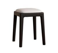 JNTFNE Light Grey Backless Wooden sUpholstered Counter Chairs for Dining & Makeup SpaceSaving Stacking Design 18.11 Inch Height Perfect Modern Spaces