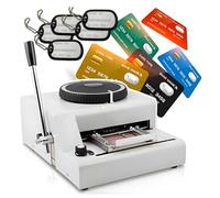 JNTFNE Metal Stainless Steel Stamping Machine, Manual Embosser Machine Credit Card Embossing 72 Character Adjustable Spacing and Depth for PVC ID VIP