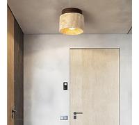 JNTFNE Mid Century Modern Semi Flush Mount Ceiling Light Natural Stone Marble Small Hallway Ceiling Lamp Farmhouse Vintage Close to Ceiling Light Fixtures for Kitchen Laundry Room Porch Staircase