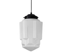 JNTFNE Modern Milk Glass Pendant Light Fixtures for Kitchen Island, Black Vintage Hanging Ceiling Light, Schoolhouse Medieval Style White Adjustable Cord Island Chandelier