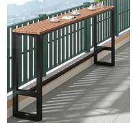 JNTFNE Outdoor Bar Table - Rectangle Counter Height Dining for Garden, Backyard, Balcony, Poolside