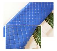 JNTFNE Quilted PU Fabric 3.0mm Leatherette Vinyl Leather Cloth Upholstery Material，Soft Smooth Upholstery，Does Not Wrinkle Easily，Sell By Meter(Royal Blue,1.6x3m)
