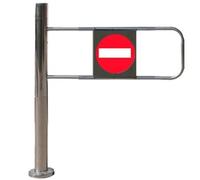 JNTFNE Stainless Steel Single Entry Securi Gate Automatic Closure Access Door for Government Buildings 70x97CM Red/A and Reliable Portail Sécurité.
