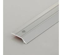 JNTFNE Transition Strip for Uneven Floors with Screw Kits, Rug Edge Binding Thickness Within 5mm, Metal Carpet Trim to Laminate/Tile/Wood(Light Grey,36 in/91.5cm)