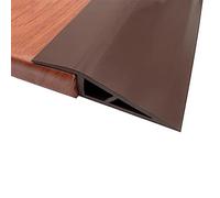 JNTFNE Transition Strip Self Adhesive Vinyl Carpet to Tile Floor Transition Strip Flexible Floor Divider Strip Floor Edge Trim Strip Threshold Height 3/5"-4/5" (Color : Coffee, Size : 2pcs)